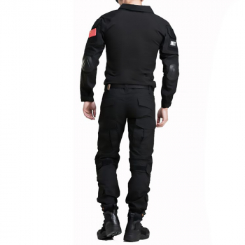 Тактический костюм Mantop с наколенниками и налокотниками Black M-6