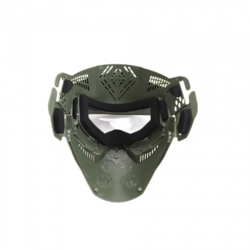Игровая тактическая маска К2 с козырьком зеленая-6