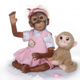 Мягконабивная кукла Реборн обезьяна Чичи, 55 см-1